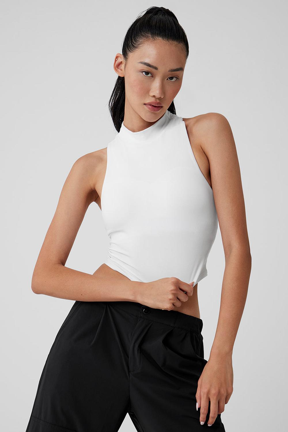 White Women Alo Yoga Alosoft Top That Bra Tank | Australia  01786-NWME