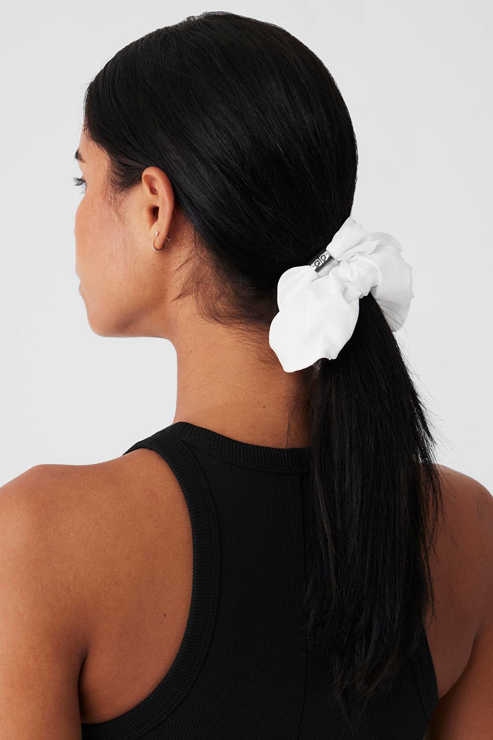 White Women Alo Yoga Bead It Oversized Scrunchie | Australia  95687-OWBE