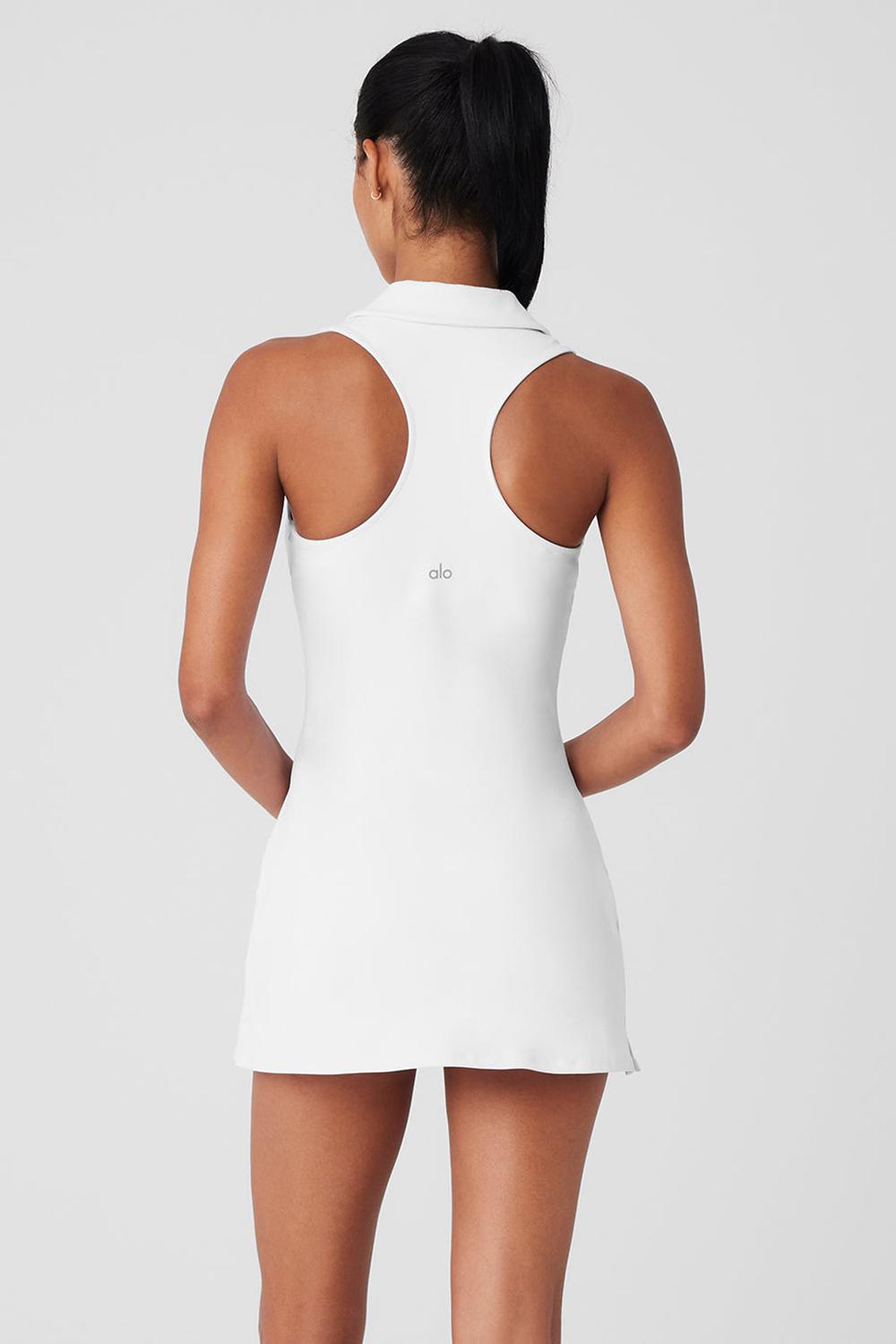 White Women Alo Yoga Charmed Tennis Dress | Australia  34108-ULJH