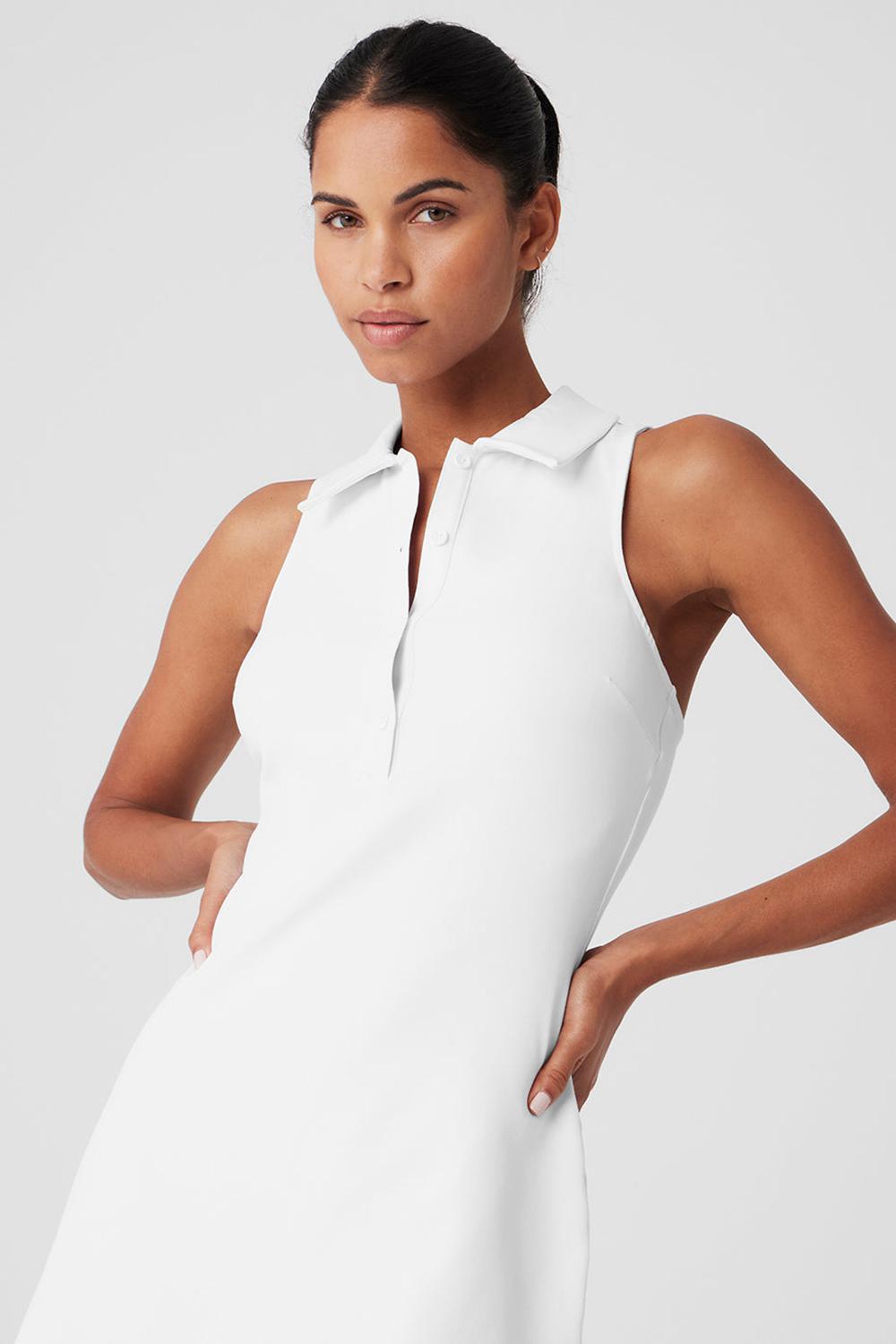 White Women Alo Yoga Charmed Tennis Dress | Australia  34108-ULJH