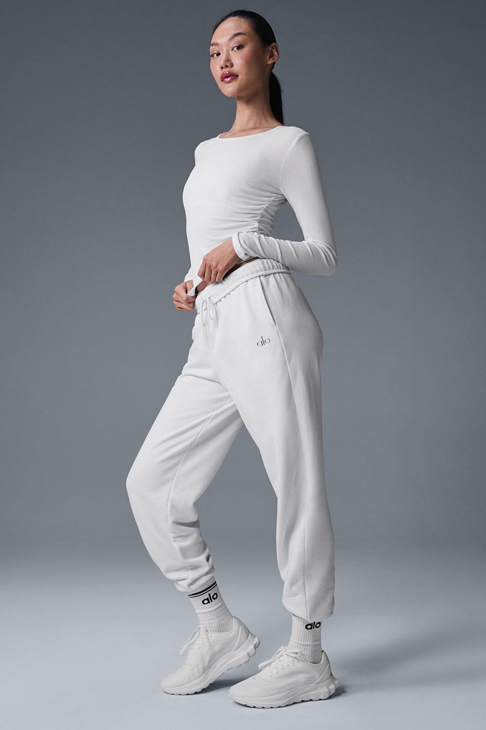 White Women Alo Yoga Gather Long Sleeve | Australia  45168-TDGM