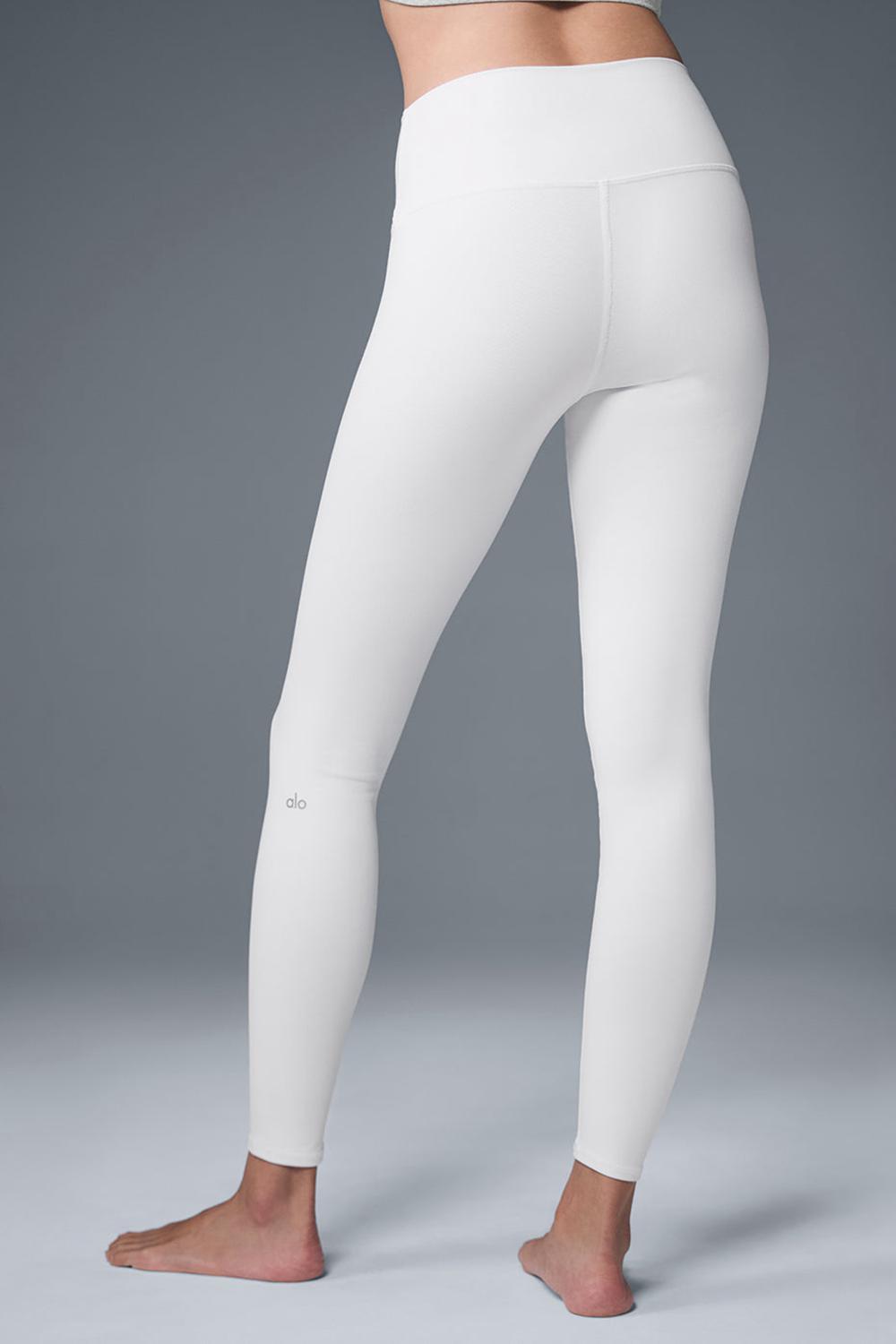 White Women Alo Yoga High-Waist Airbrush Bottoms Legging | Australia  27350-YSMH