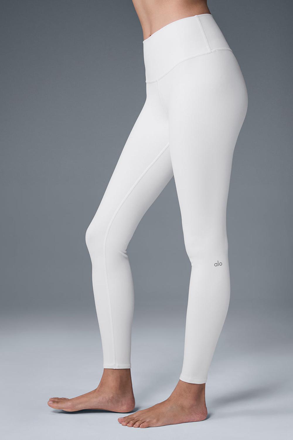 White Women Alo Yoga High-Waist Airbrush Bottoms Legging | Australia  27350-YSMH