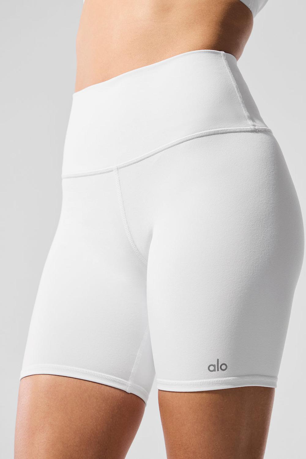White Women Alo Yoga High-Waist Biker Short | Australia  36581-HOCE