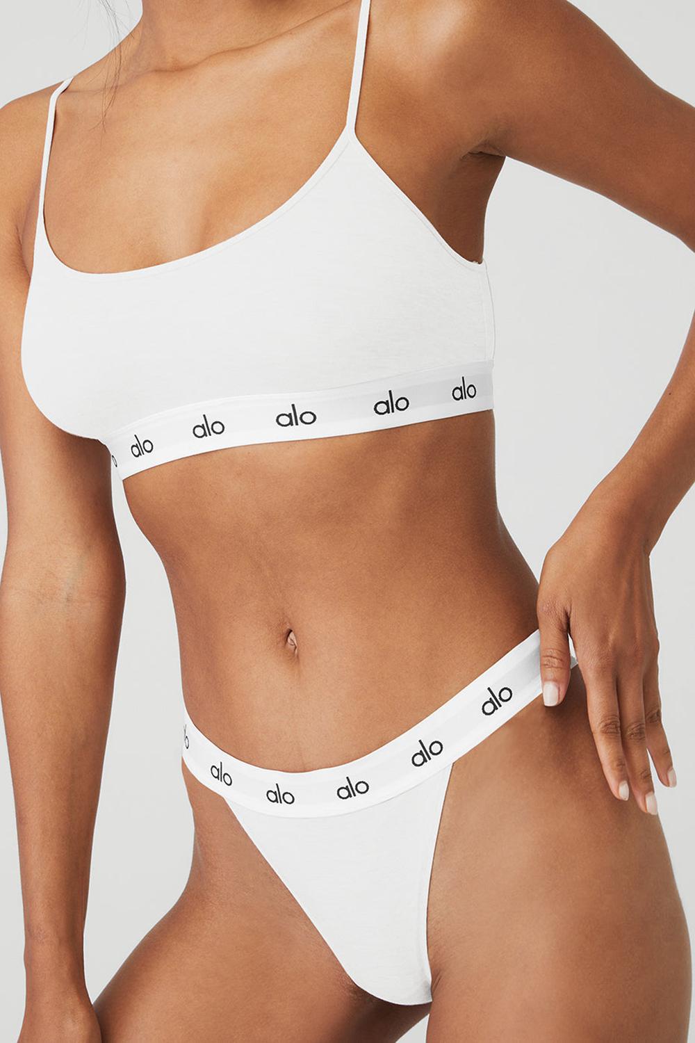 White Women Alo Yoga Icon French Cut Thong | Australia  20396-PJQS