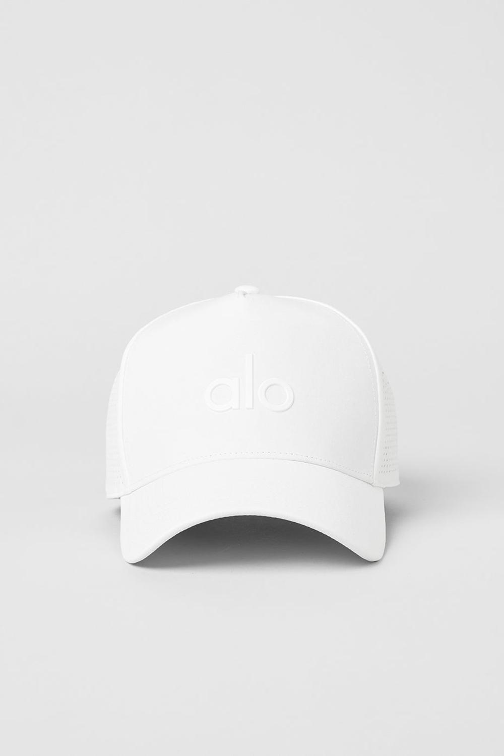 White Women Alo Yoga Performance District Trucker Hat | Australia  42769-OIMA