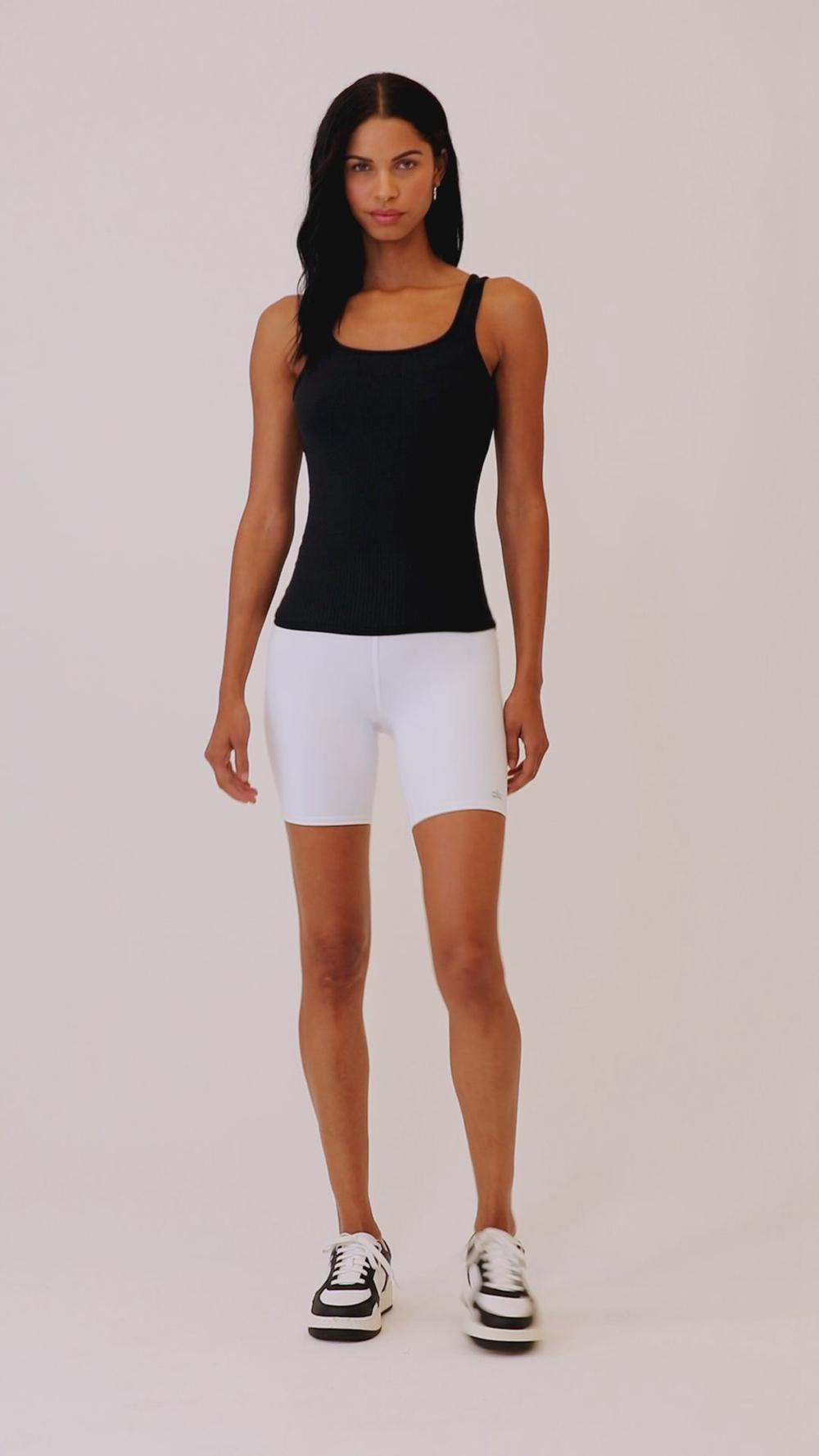 White Women Alo Yoga Ribbed Sea Coast Scoop Neck Tank | Australia  30452-EFJB
