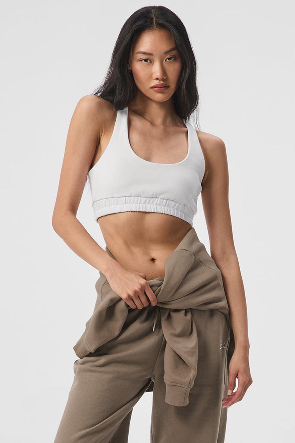 White Women Alo Yoga Scoop Neck Sweatshirt | Australia  56138-NXME
