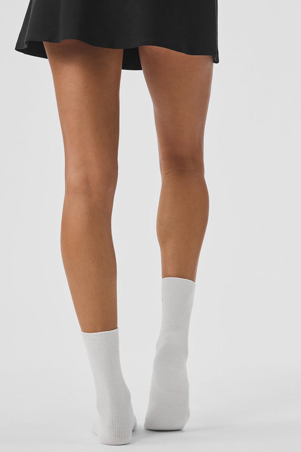 White Women Alo Yoga Unisex Half-Crew Understated Sock | Australia  79023-NZWF