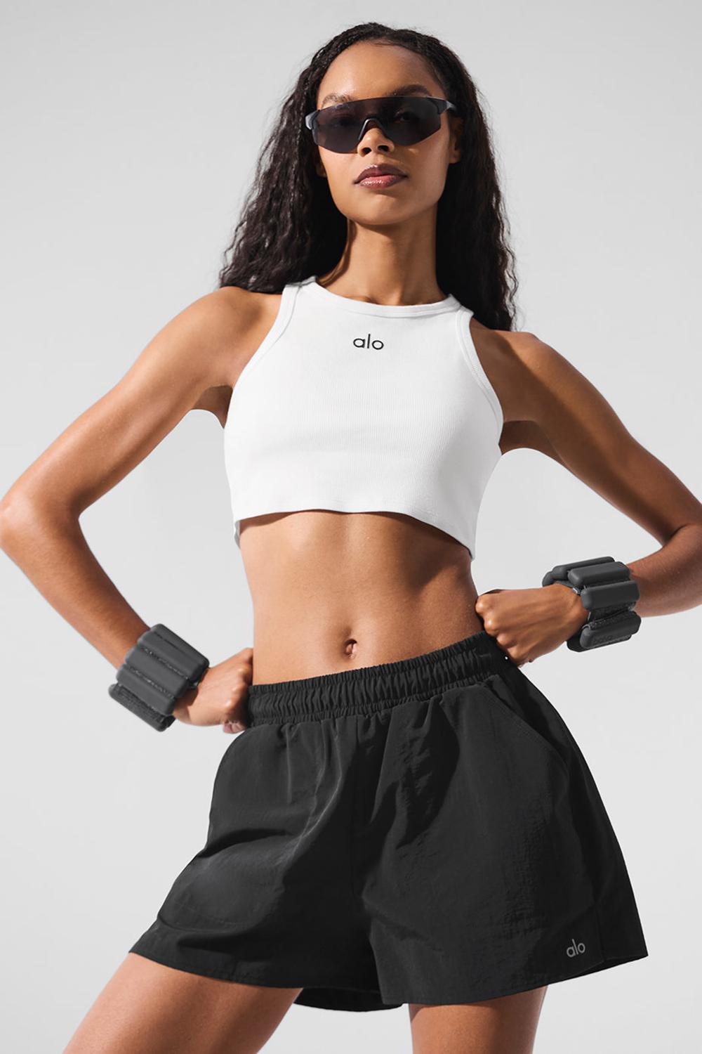 White / Black Women Alo Yoga Aspire Tank | Australia  62483-AGPF