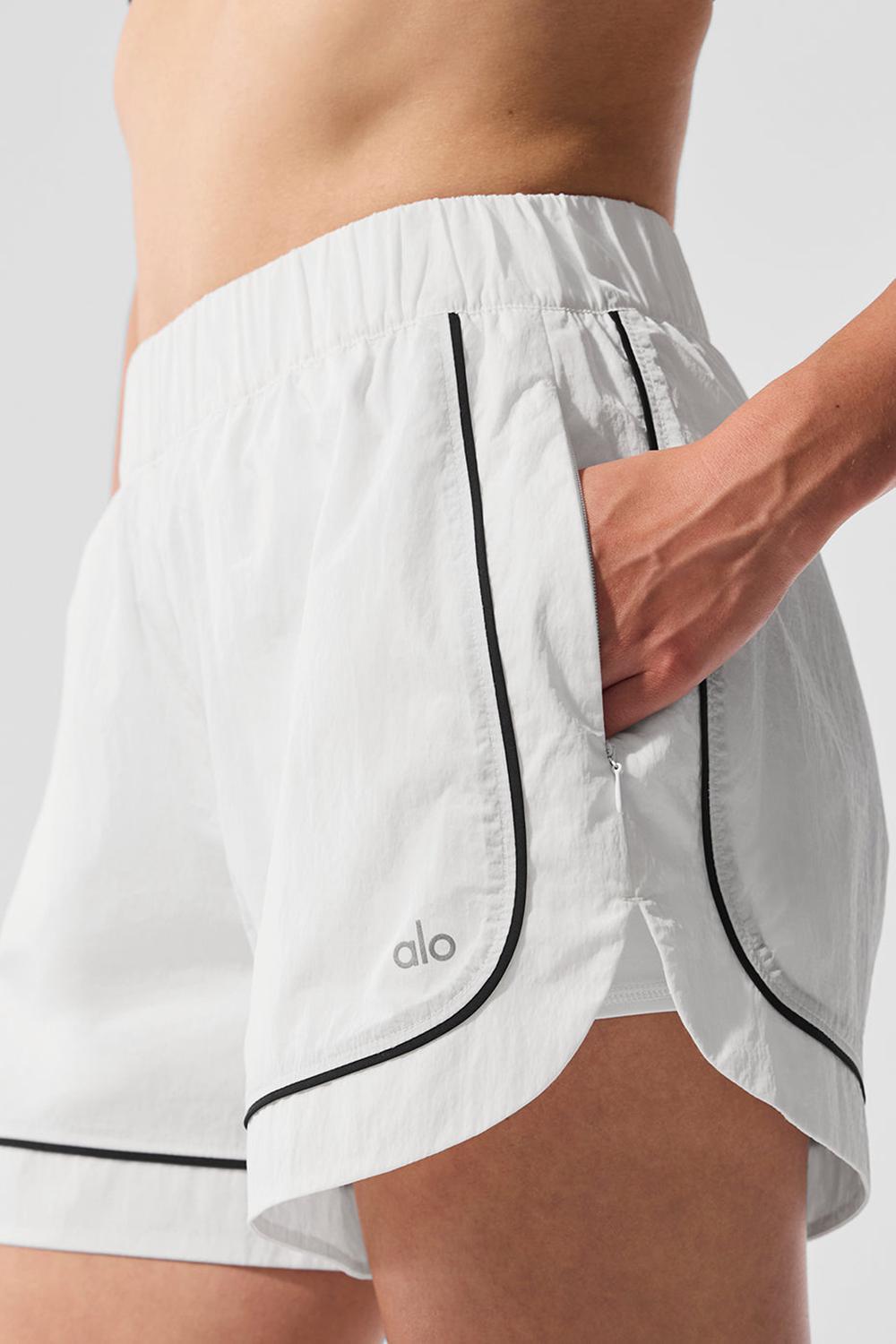 White / Black Women Alo Yoga Motivate Track Short | Australia  53109-QETD