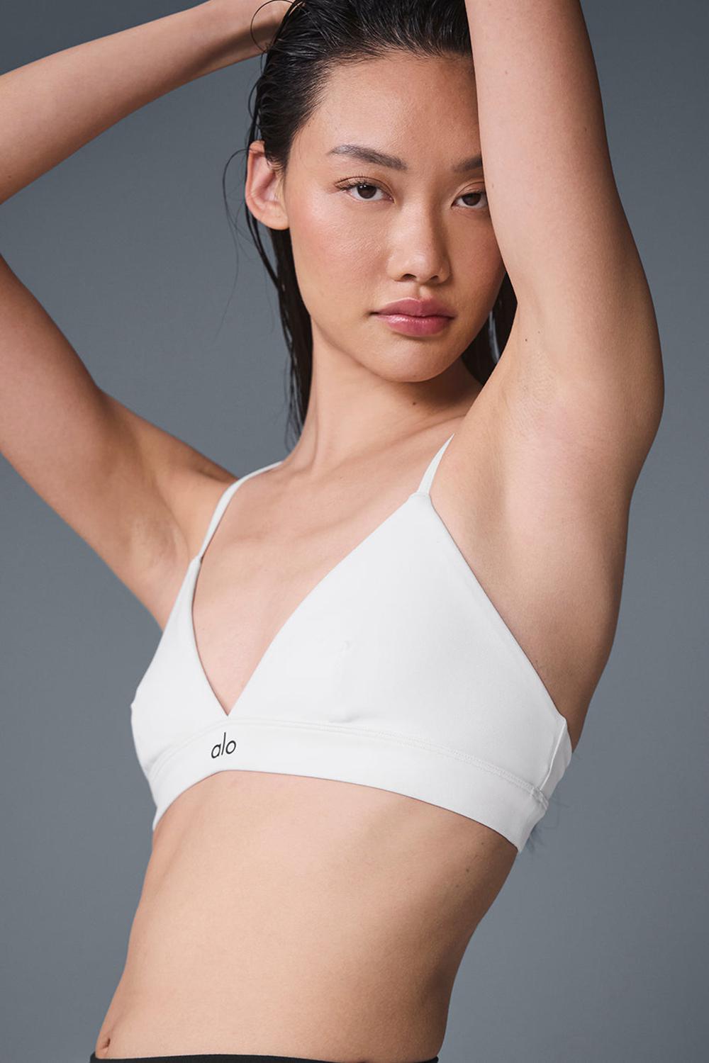 White / Black Women Alo Yoga Splendor Bra | Australia  18067-GJIM