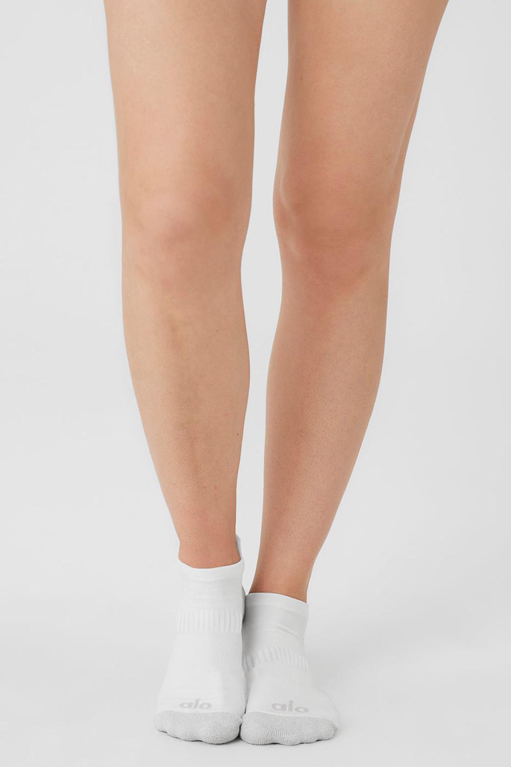 White / Dove Grey Women Alo Yoga Performance Tab Sock | Australia  41905-XZRP