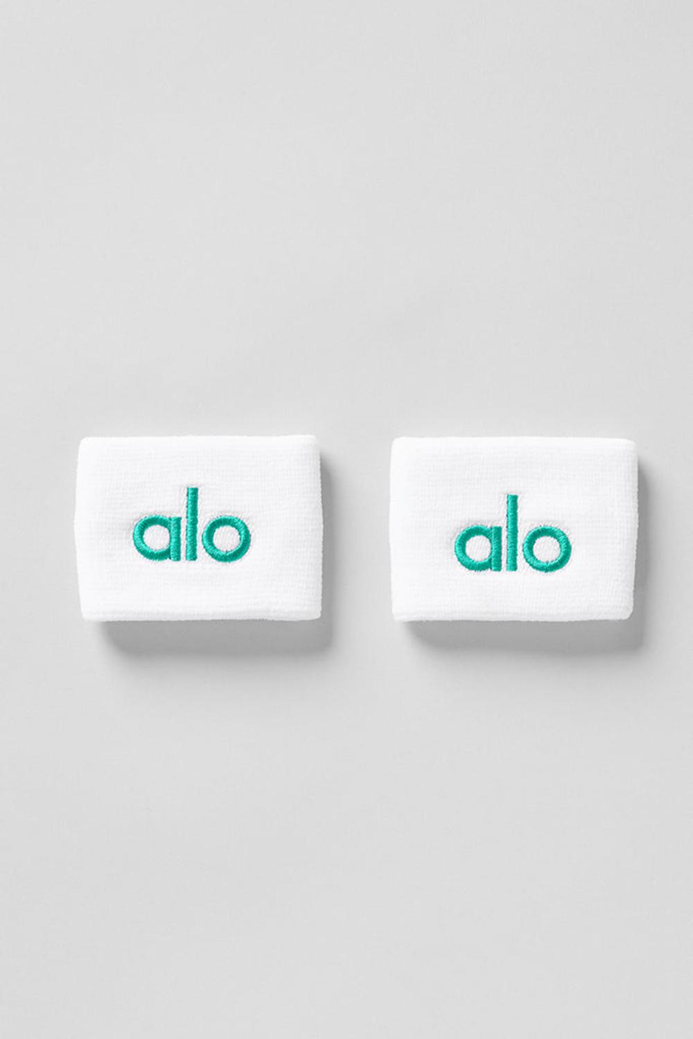 White / Spruce Green Men Alo Yoga Glow (2-Pack) Wristband | Australia  21034-VBEC