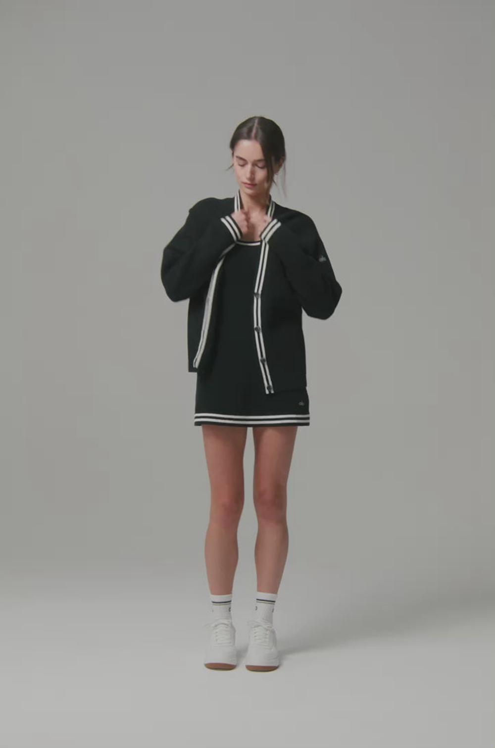 White / Spruce Green Women Alo Yoga Tennis Club Sweater Knit Cardigan | Australia  40581-FCKM