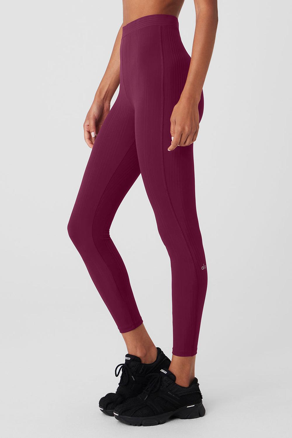 Wild Berry Women Alo Yoga High-Waist 7/8 Run It Back Legging | Australia  16308-YSCT