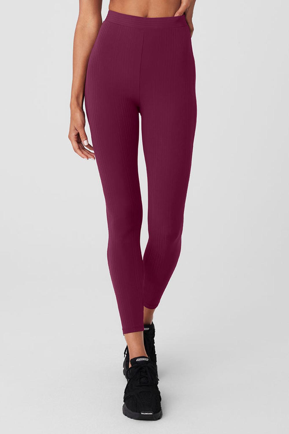 Wild Berry Women Alo Yoga High-Waist 7/8 Run It Back Legging | Australia  16308-YSCT