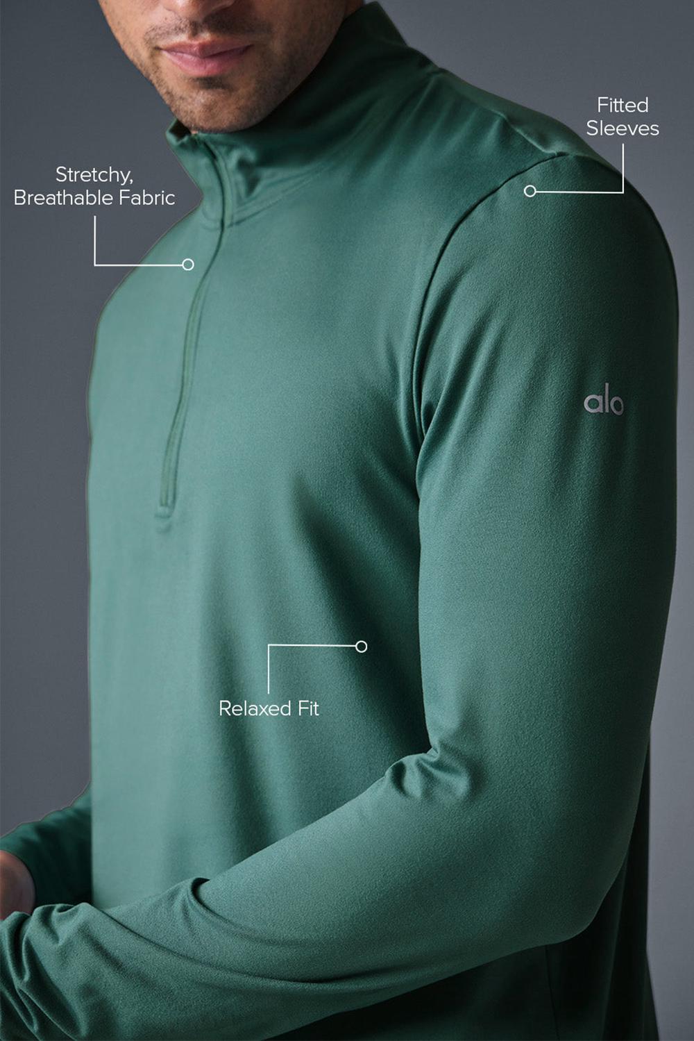 Winter Ivy Men Alo Yoga Conquer 1/4 Zip Reform Long Sleeve | Australia  89364-HMJC