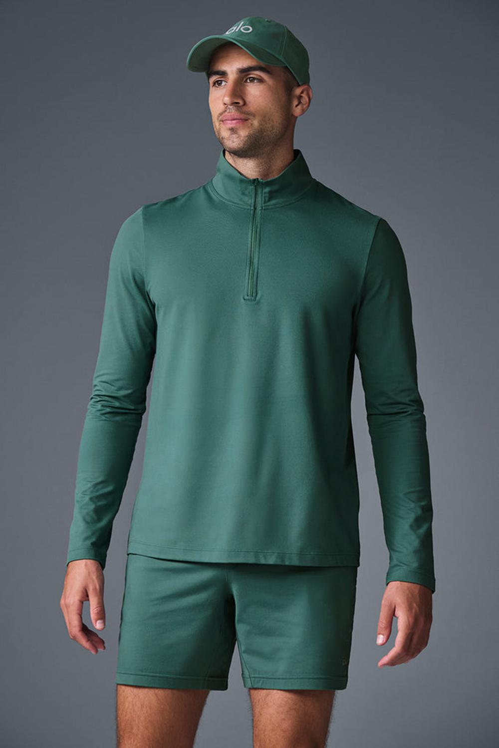 Winter Ivy Men Alo Yoga Conquer 1/4 Zip Reform Long Sleeve | Australia  89364-HMJC