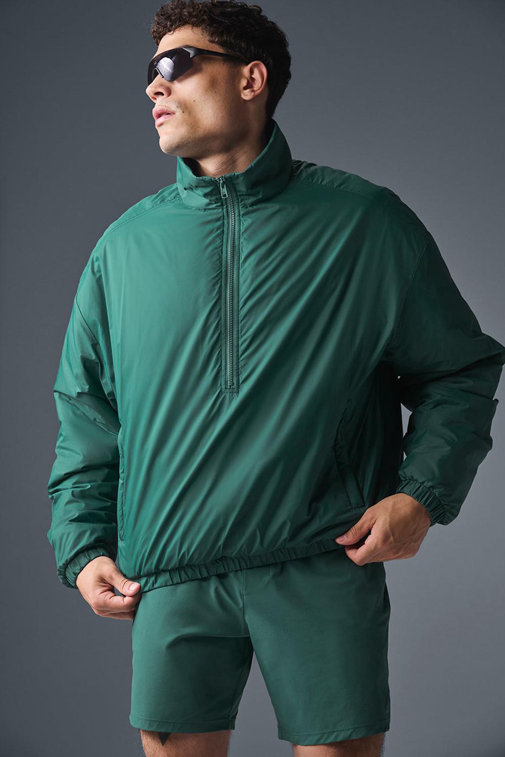 Winter Ivy Men Alo Yoga Latitude Light Weight 1/2 Zip Pullover Jacket | Australia  38259-TYQK