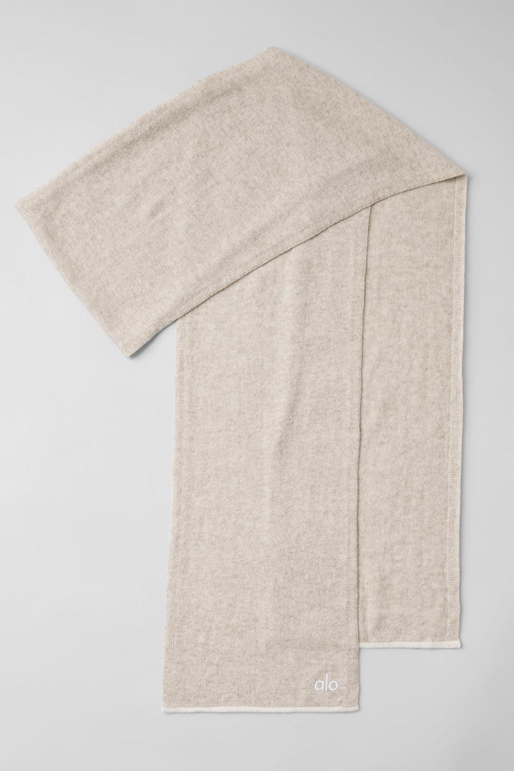 Winter Latte / Ivory Men Alo Yoga Cashmere Light Frosted Scarf | Australia  53278-CVEQ