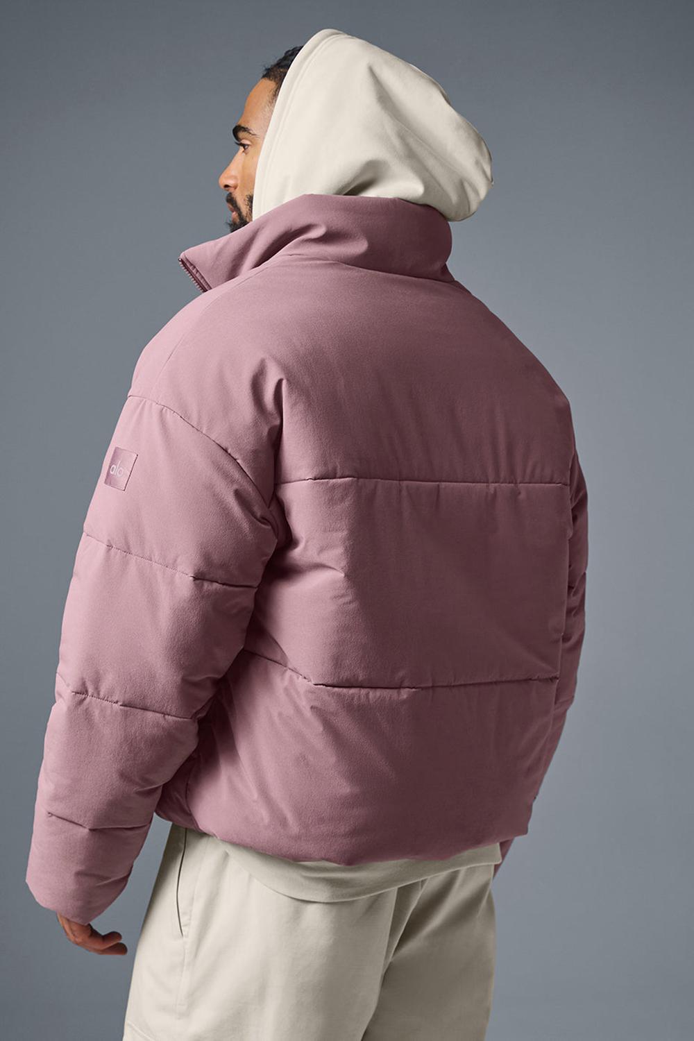 Woodrose Men Alo Yoga Stretch Woven Street Puffer Jacket | Australia  67810-WTLU
