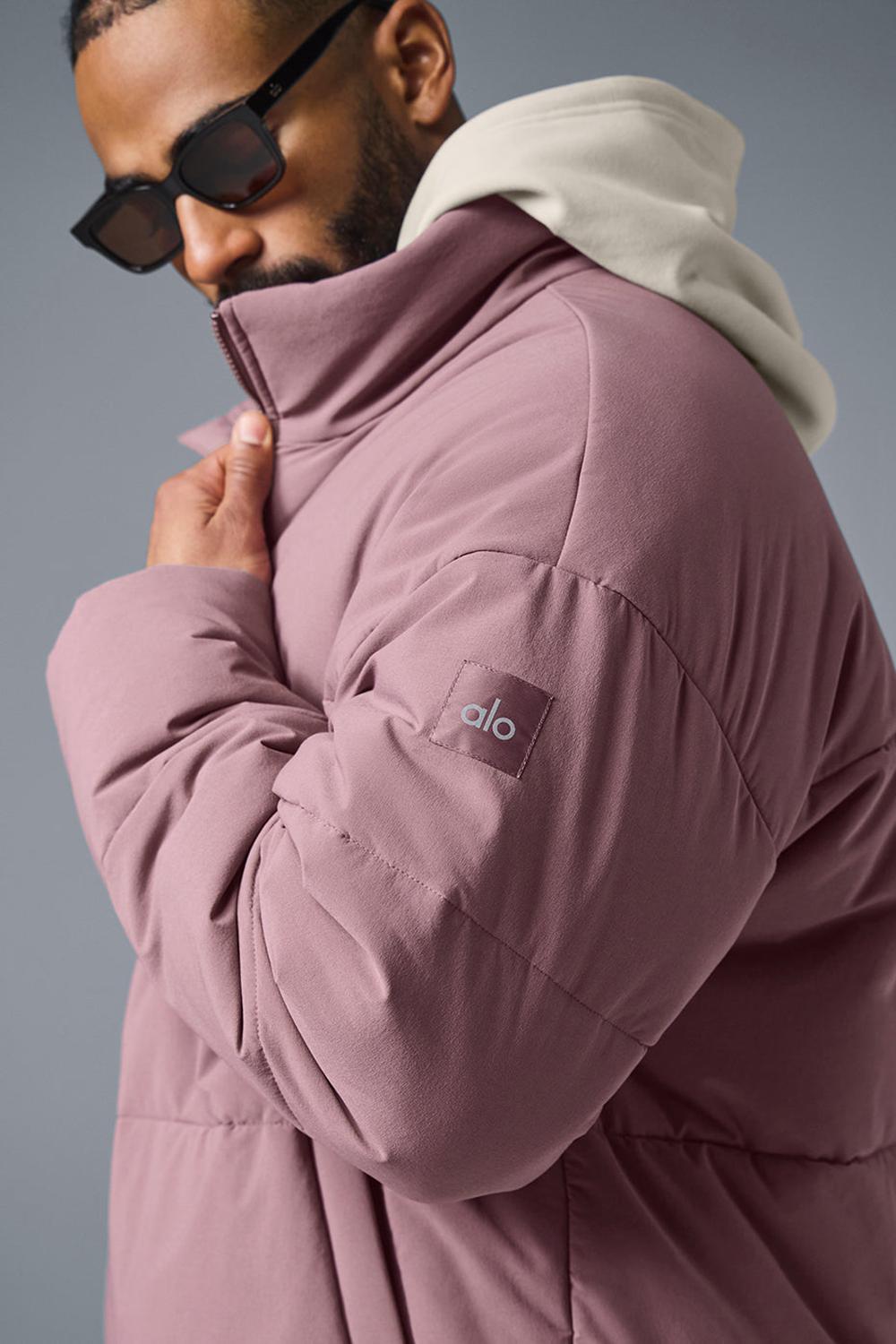 Woodrose Men Alo Yoga Stretch Woven Street Puffer Jacket | Australia  67810-WTLU