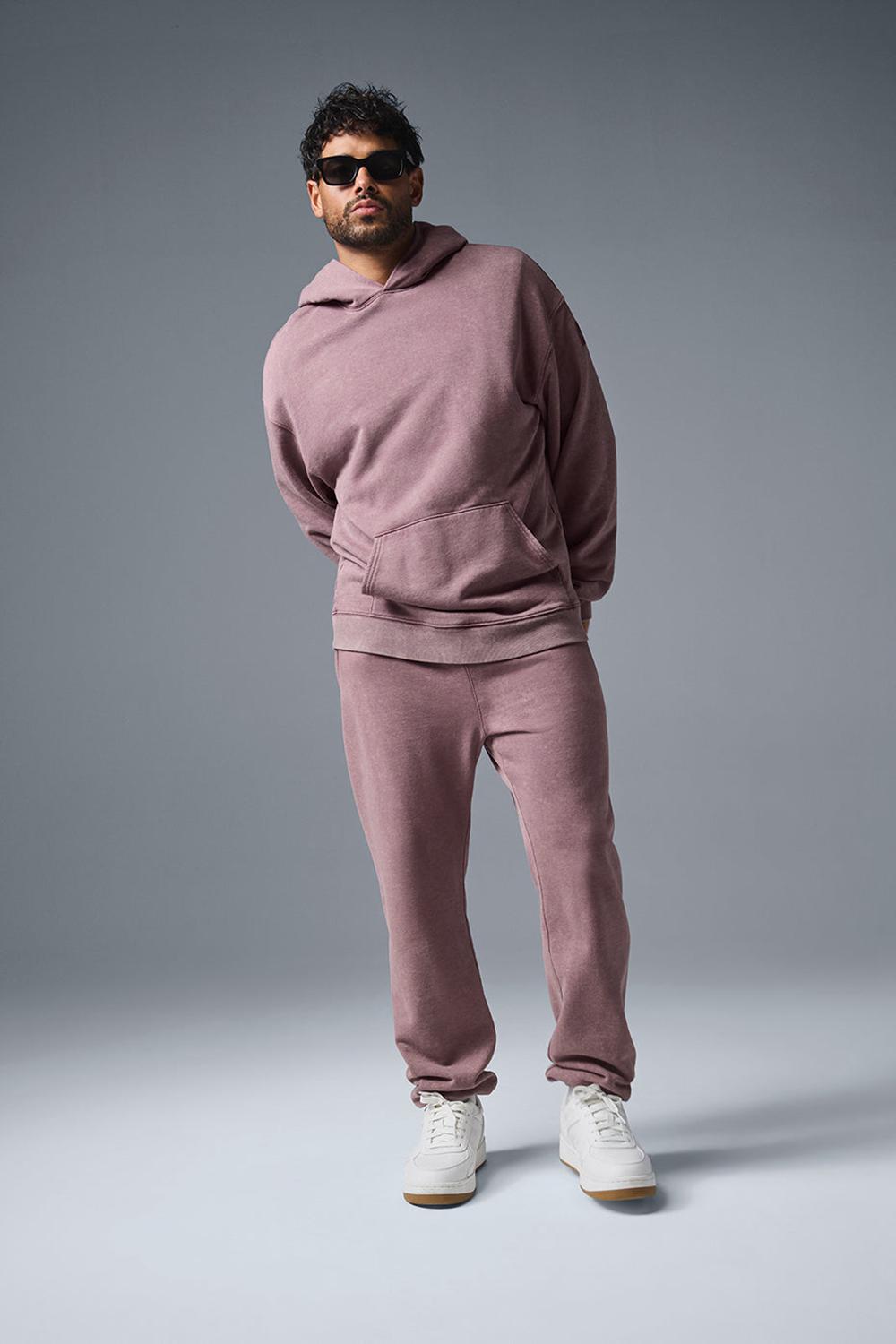 Woodrose Wash Men Alo Yoga Chill Vintage Wash Hoodie | Australia  91704-KXHO