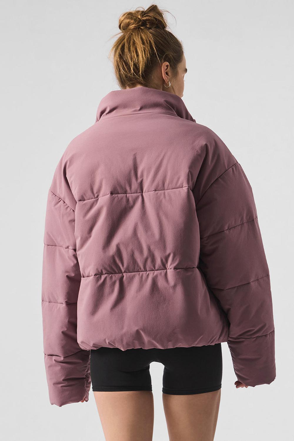 Woodrose Women Alo Yoga Stretch Woven Street Puffer Jacket | Australia  97530-EKDV